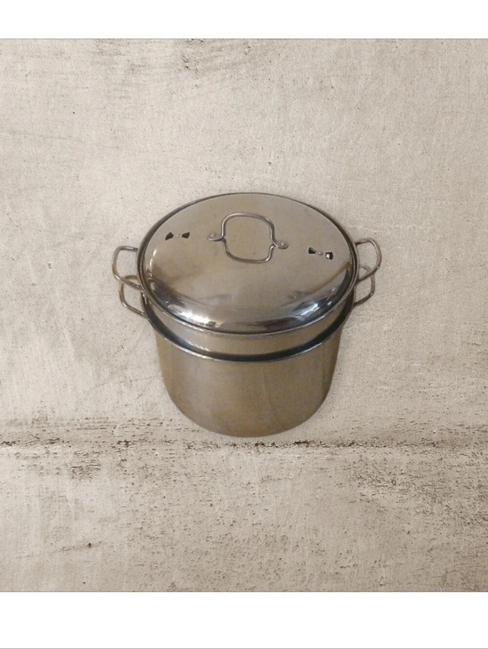 Vintage Korean-Made Stainless Steel Steamer/Cooker (8 quart)